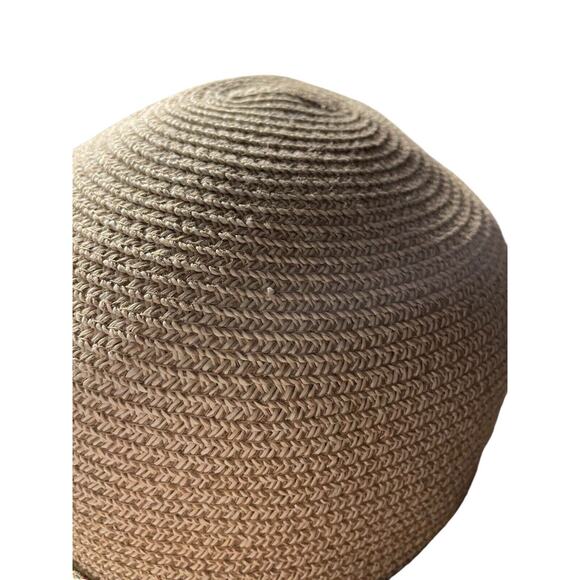Summer Hat Natural Straw Packable Resort Travel Cruise Hat New York NWOT READ - Picture 9 of 13